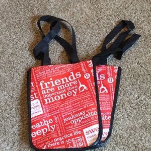 Lululemon 2 Small Reusable Tote Bags